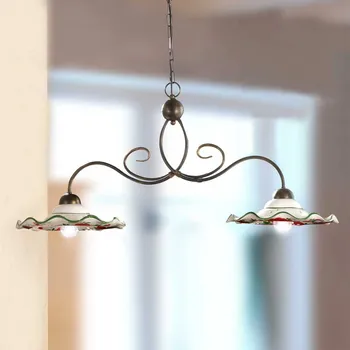 Ceramiche Závěsné světlo ROSOLACCI, keramická stínidla 2zdr - Ø stínidla na lampu 32 cm bílá, červená, zelená, bronzová 2 x 60 W - Doprava zdarma