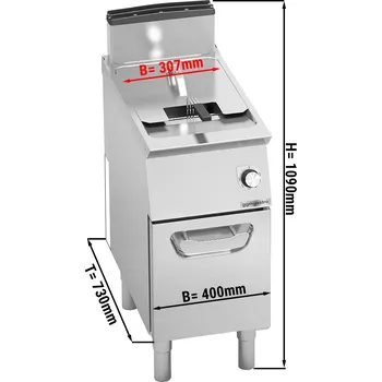 fritéza G.Gastro Plynová fritéza (14 kW) - 18L