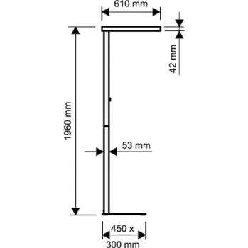 Lampička LED stojací lampa MAULjaval, černá, 196 cm, stmívatelné - Šířka hlavy lampy 28 cm; sloupek - šířka 3,5 cm, hloubka 5,3 cm; délka základny 45 cm; délka přívodního kabelu 250 cm 2 x 17 W LED + 1 x 34 W LED - Doprava zdarma
