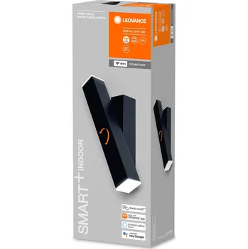 Lampička LEDVANCE SMART+ WiFi Orbis Wall Cross, černá nikl, bílá LED celkem 12 W - Doprava zdarma