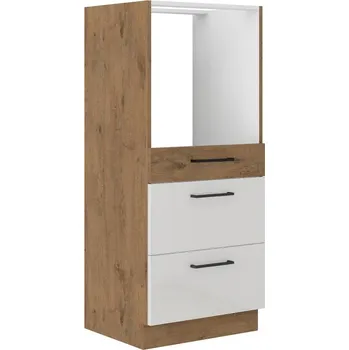 Kuchyňská linka ZEATA, skříňka na vest. troubu 60 DPS-145 3S BB PREMIUM BOX, dub lancelot/bílý lesk + vyzvednutí ZDARMA