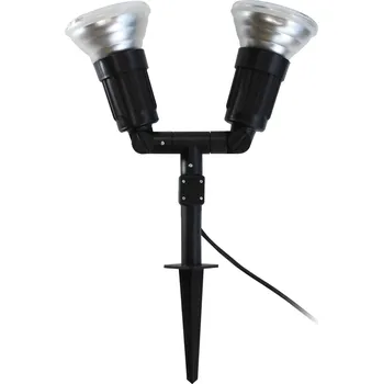 Megatron zapichovací reflektor Cappi 2 zdroje - Ø spotu 7,5 cm; délka přívodního kabelu 300 cm; výška zapichovacího hrotu 15,5 cm černá 2 x 40 W - Doprava zdarma