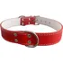 Obojek pro psa BAFPET Stella kožený obojek podšitý hladký červený