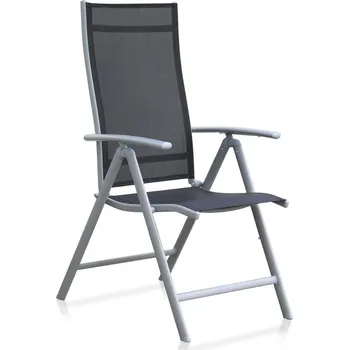 Zahradní židle Conrado, černá / šedá