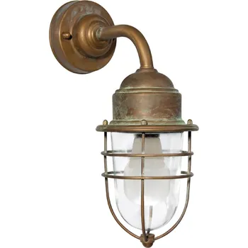 Venkovní osvětlení Moretti Luce Venkovní nástěnné svítidlo Matteo s distribucí směrem dolů mosaz, staroměď, čirá 1 x 70 W - Doprava zdarma