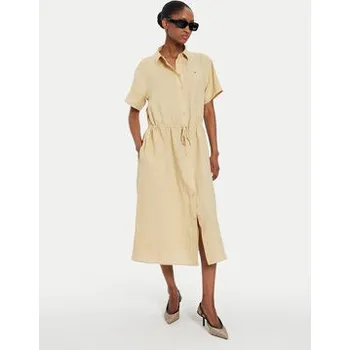 Dámské šaty Tommy Hilfiger Košilové šaty WW0WW41911 Béžová Relaxed Fit 34