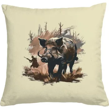 Polštář Polštář bavlněný s potiskem Divoké Prase na polštářku