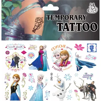Odstranitelné tetování Dětské dočasné tetování - LEDOVÉ KRÁLOVSTVÍ - FROZEN 5 (Značka: TAKARA TOMY)