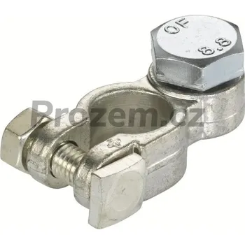 Autobaterie Bateriová svorka + se šroubem M12, akumulátorová svorka se šroubem M12 plus pól pro kabely do 95 mm2