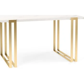 Jídelní stůl Jídelní stůl EWEN II 120 cm - mramor/zlatá