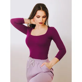 Dámské tričko Dámské tričko s výstřihem HELA VS-DT1906 švestková, VELIKOST S