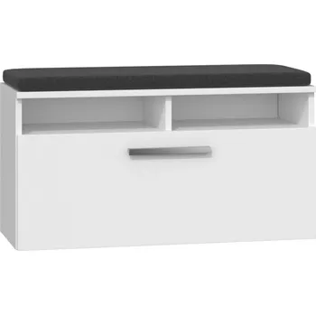 Předsíňová stěna Velký botník se sedátkem RIVA bílá