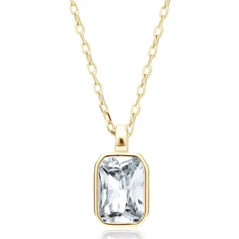 Řetízek Olivie Stříbrný náhrdelník OBDÉLNÍK GOLD 9005 Ag 925; ≤2,0 g.