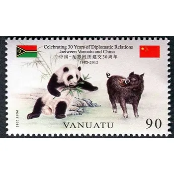 Poštovní známka Vanuatu post (2012) MiNr. 1463 ** - Vanuatu - Diplomatické vztahy Vanuatu - Čína