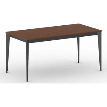 Psací stůl Jednací kancelářský stůl PRIMO ACTION, 160x80 cm, černá podnož, třešeň