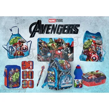 Školní batoh Školní set sada AVENGERS 8 ks ŠKOLNÍ BATOH aktovka vhodná i pro prvňáčka 13599/08/03