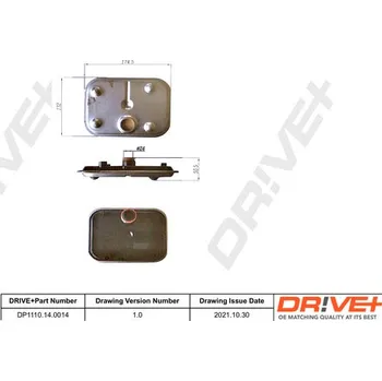 Hydraulický filtr Sada hydraulického filtru, automatická převodovka Dr!ve+ DP1110.14.0014