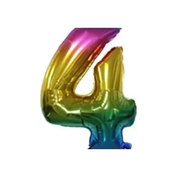 Balónek Číslice duhová balónek č.4