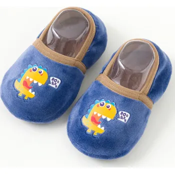 Chlapecké bačkory Sametové bačkůrky - DINOSAURUS (18-24 m) (Značka: QICAI)