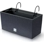 Prosperplast Truhlík RATO CASE W s háky a vkladem 39,5 cm antracitová 39,5 cmx18,5x19,5 cm