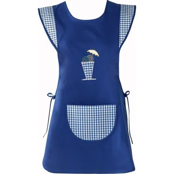 Kuchyňská zástěra Blancheporte Zástěra přes hlavu s výšivkou královská modrá 38/40