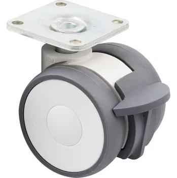 Pojezdové kolečko TENTE Kolečko Linea 50 mm s brzdou 100 kg, světle šedá