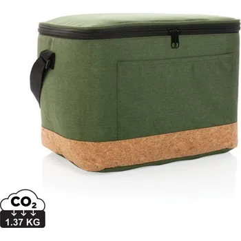 Termobox Chladící taška XL Impact z RPET AWARE™ s korkovým detailem - Zelená, Firemní dárkové předměty s vlastním potiskem