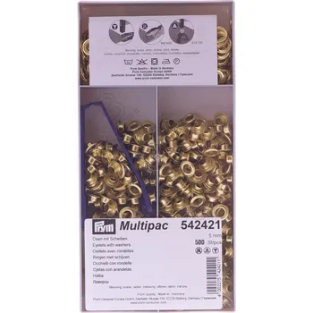 Průchodky 5 mm s podložkou MOSAZ 500 ks Multipac