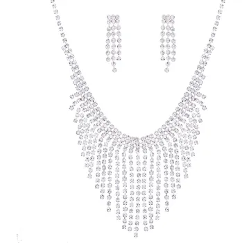Náhrdelník Štrasový set 10 0029 náušnice + náhrdelník