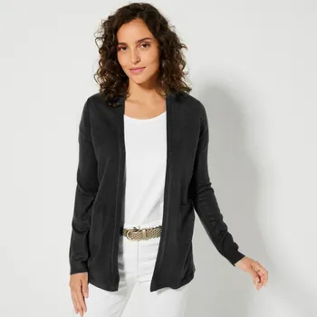 Dámský svetr Blancheporte Kardigan bez zapínání černá 50