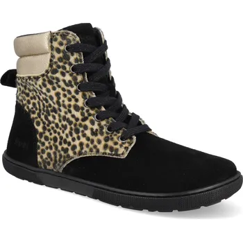 Barefoot kotníkové boty Koel - Florence Fantasy Black/gold černé Velikost: 39