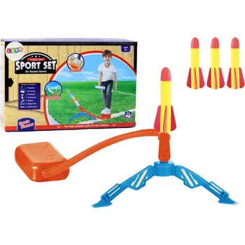 Dětská zbraň Mamido Pěnový raketomet s pumpičkou 3 kusy žlutý