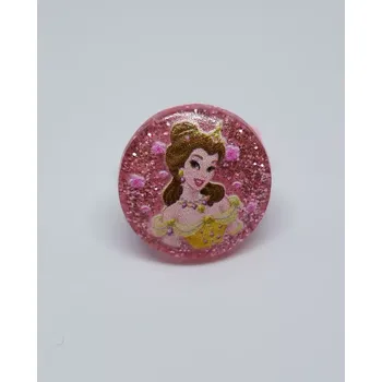 Prsten Prstýnek - DISNEY PRINCEZNY - BELLA - světle růžový 1 (Značka: ZHEJIANG)