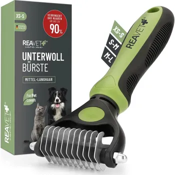 Kartáč pro zvířata REAVET Kartáč pro šetrné odstranění podsady - různé velikosti Velikost: XS-S