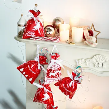 Dámské pantofle 3Pagen 6 dárkových sáčků červená-bílá