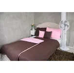 Astoreo Jednobarevné bavlněné povlečení růžová/hnědá dvoulůžko 220x200 + 2ks 70x90 cm