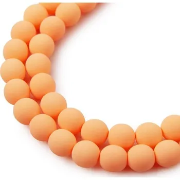 Dětské navlékací korálky Estrela České mačkané korálky Estrela BONDELI 8 mm soft orange