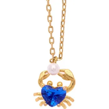 Náhrdelník Oliver Weber Pozlacený náhrdelník s krabem a perlou 12446G + 2 měsíce na vrácení zboží