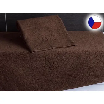 Luxusní osuška 70x140 GRAND Motýlek 640g tmavě hnědá