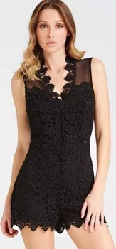Dámský overall Guess dámský krajkový overal Floral Lace s šortkami černý Velikost: L 20140_L