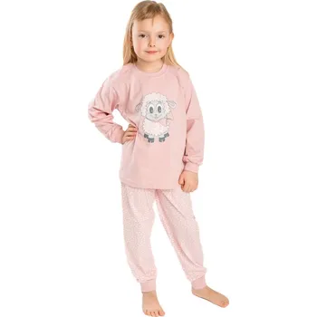 Dívčí pyžamo Dívčí pyžamo Betty Mode starorůžové s ovečkou