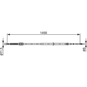 Brzdový systém Tažné lanko, parkovací brzda BOSCH 1 987 482 789