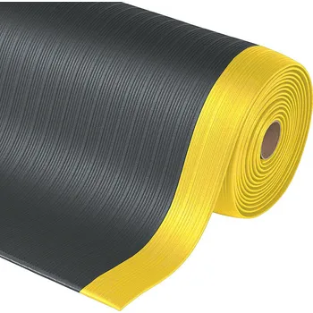 Rohožka FMT Černo-žlutá protiúnavová průmyslová rohož Airug - 150 x 91 x 0,94 cm