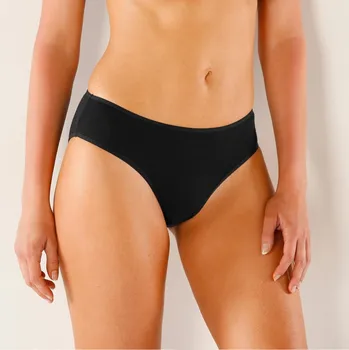 Kalhotky Blancheporte Sada 10 kalhotek midi ze strečové bavlny, jednobarevné bílá/černá 42/44