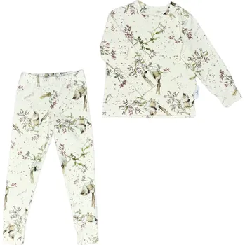 Dívčí mikina Mimilove Dlouhé pyžamko vel. 6-9 let Golden Birds Rose