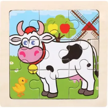 Puzzle Dřevěné puzzle pro nejmenší (S) - KRAVIČKA (Značka: SKXNIER)