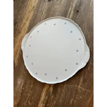 Porcelánový tenký podnos pod dort 32cm