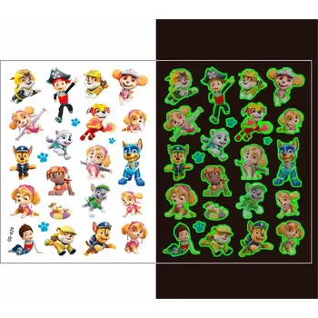Odstranitelné tetování Dětské dočasné tetování - TLAPKOVÁ PATROLA 1 - SVÍTÍCÍ VE TMĚ (Značka: TAKARA TOMY)