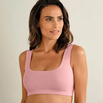 Dámské sako Blancheporte Sada 2 bavlněných bolerkových podprsenek, bez kostic šedá+růžová 52