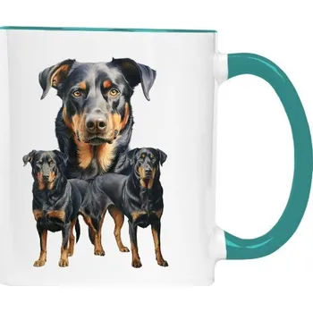 Hrnek malý barevný s potiskem Tři Beauceron